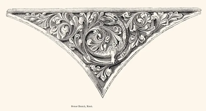Framed Print : MEDIEVAL ORNAMENT : DESIGN ELEMENT (XXXL)