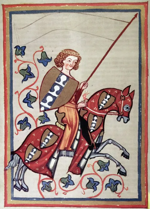 Framed Print : Medieval Painting of a Knight on Horseback Framed Print : Medieval Painting of a Knight on Horseback