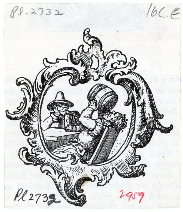 Framed Print : Medieval Peasant Emptying Small Barrel Framed Print : Medieval Peasant Emptying Small Barrel