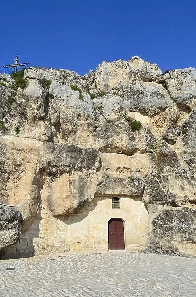 Medieval rock chapel in Matera, Italy