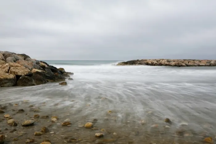 Framed Print : Mediterranean coast in Sitges, Parc National del Garraf, Costa Dorado, Spain, Europe Framed Print : Mediterranean coast in Sitges, Parc National del Garraf, Costa Dorado, Spain, Europe