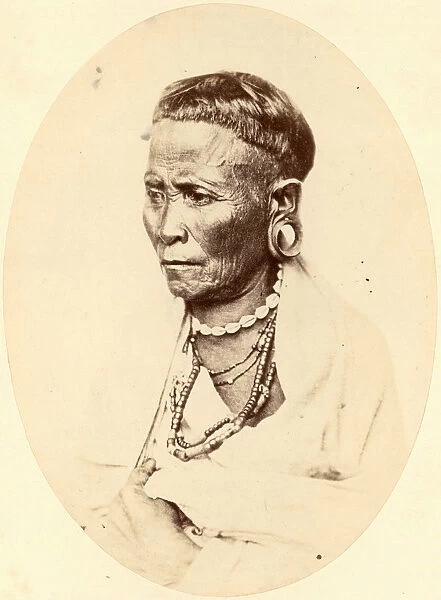 Meeree. A Meeree or Miri hill tribesman from Assam, India, circa 1870