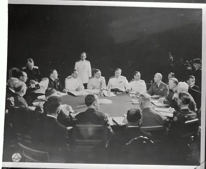 Framed Print : Meeting of American and Russian Chiefs of Staff Framed Print : Meeting of American and Russian Chiefs of Staff
