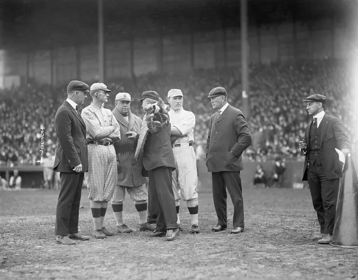 Framed Print : Meeting Before Dodgers-Red Sox Game Framed Print : Meeting Before Dodgers-Red Sox Game