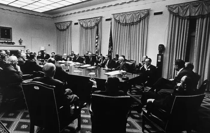 Framed Print : Meeting of Government Leaders in 1966 Framed Print : Meeting of Government Leaders in 1966