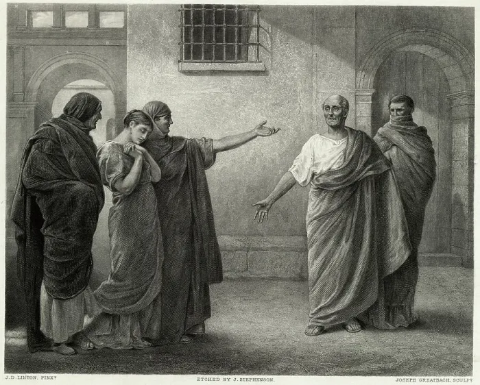 Framed Print : Meeting of Roman Leaders Framed Print : Meeting of Roman Leaders