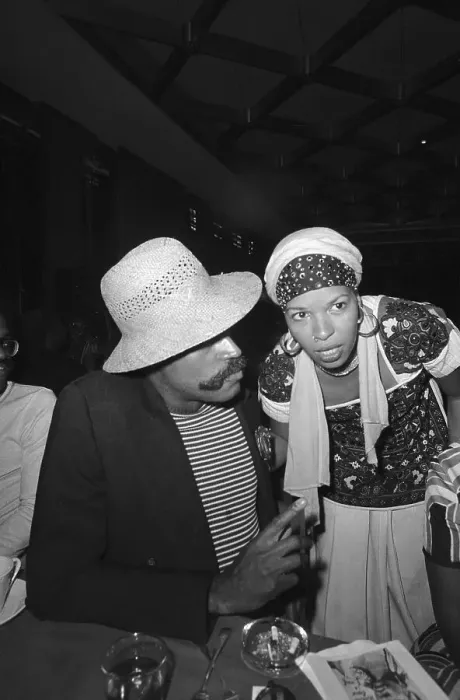 Framed Print : Melvin van Peebles and Ntozake Shange at Party Framed Print : Melvin van Peebles and Ntozake Shange at Party