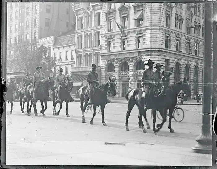 Framed Print : Members of the Third Cavalry Riding Down Street Framed Print : Members of the Third Cavalry Riding Down Street