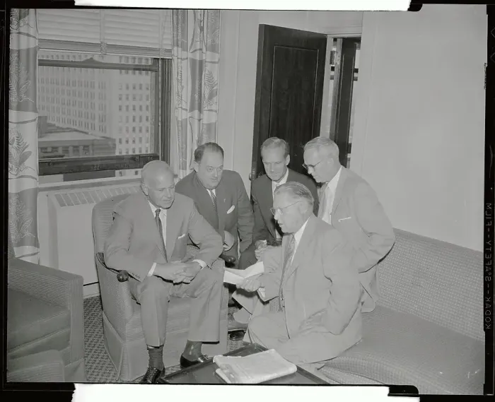 Framed Print : Members of Court of Last Resort Discussing Sheppard Case