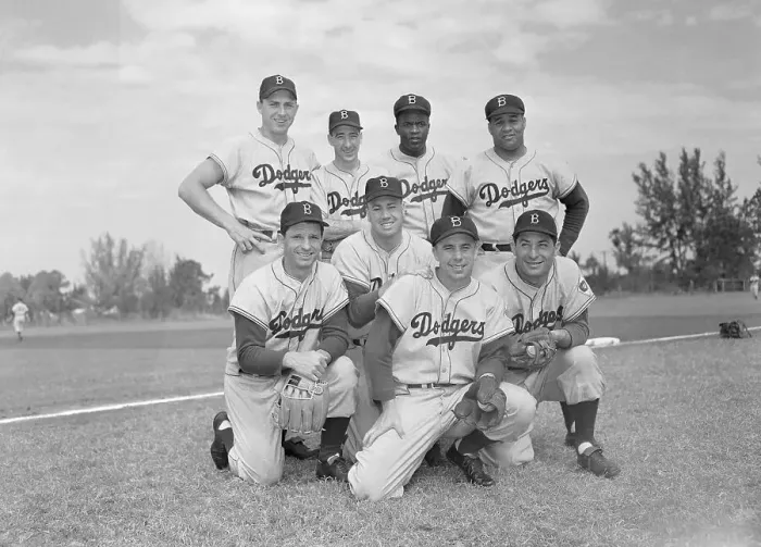 Framed Print : Members of Dodgers Team Framed Print : Members of Dodgers Team