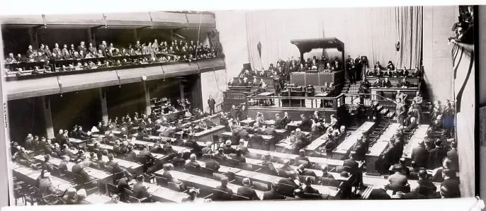 Framed Print : Members of Peace Conference
