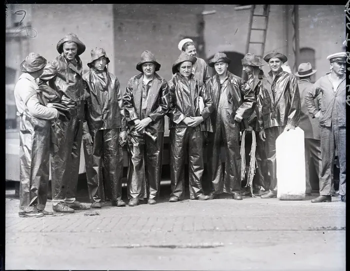 Framed Print : Members Of Resscue Squad / Respirators On Framed Print : Members Of Resscue Squad / Respirators On
