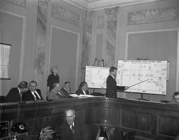 Framed Print : Members of the Senate Attending Hearing Framed Print : Members of the Senate Attending Hearing