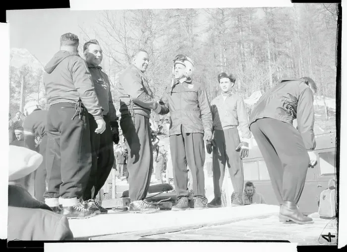 Framed Print : Members of the Swiss Bobsled Race Framed Print : Members of the Swiss Bobsled Race