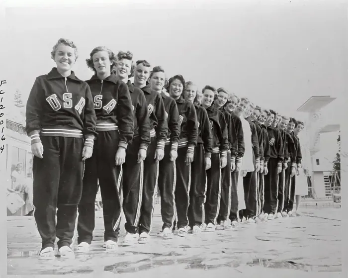 Framed Print : Members Of The U. S. Olympic Swimming And Diving Teams Framed Print : Members Of The U. S. Olympic Swimming And Diving Teams