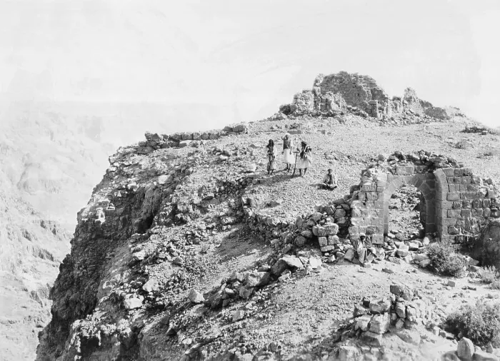 Framed Print : Men Atop the Historical Mountain Fortress Masada Framed Print : Men Atop the Historical Mountain Fortress Masada
