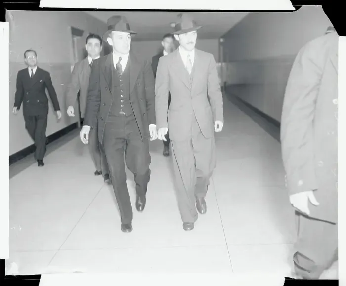 Framed Print : Men Attending Hauptmann Trial Framed Print : Men Attending Hauptmann Trial