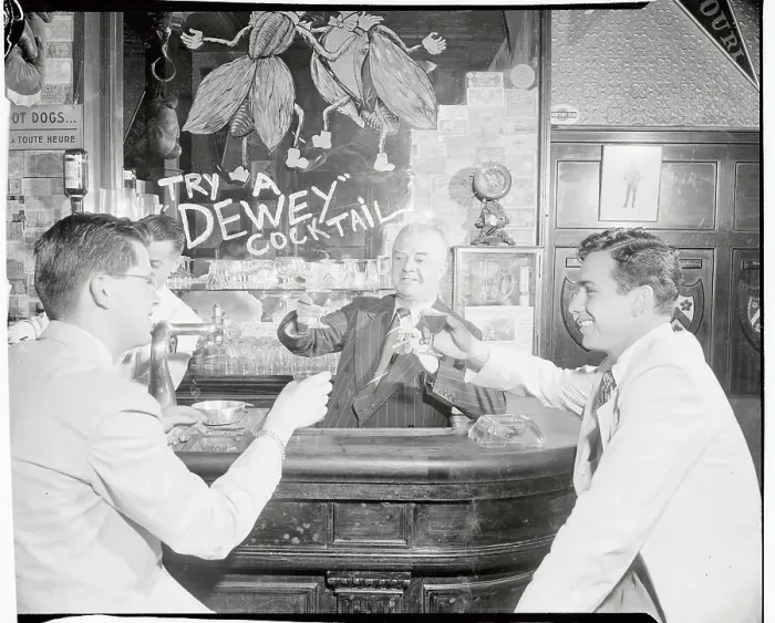 Framed Print : Three Men in Bar Drinking Dewey Cocktail Framed Print : Three Men in Bar Drinking Dewey Cocktail