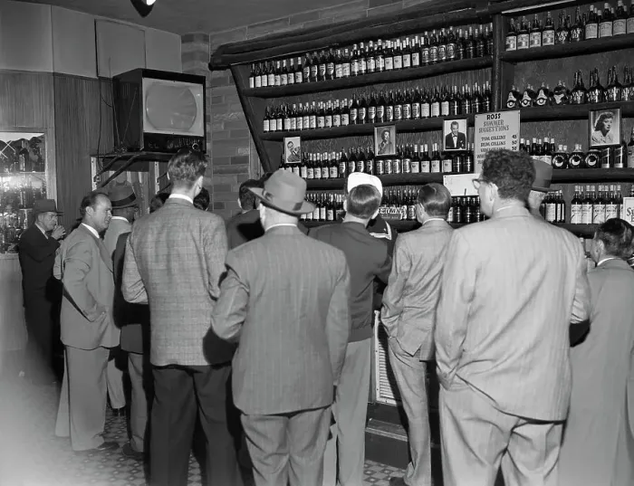 Framed Print : Men In Bar Watch Baseball Playoffs Framed Print : Men In Bar Watch Baseball Playoffs