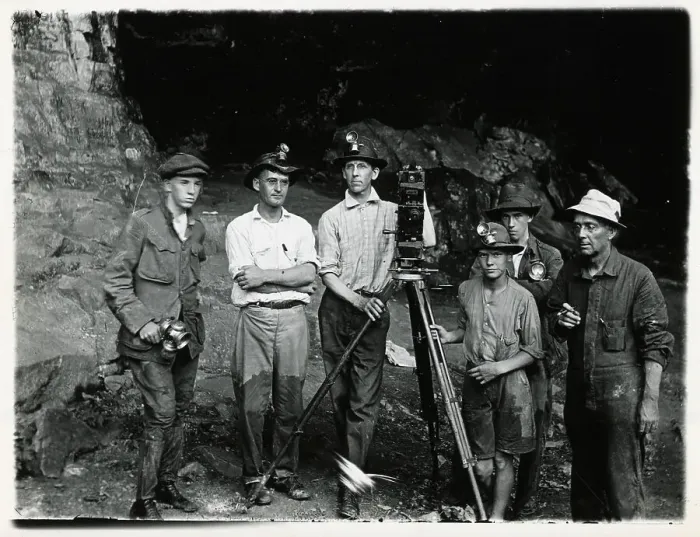 Framed Print : Men & Boys Posing W / Camera & Tripod Framed Print : Men & Boys Posing W / Camera & Tripod
