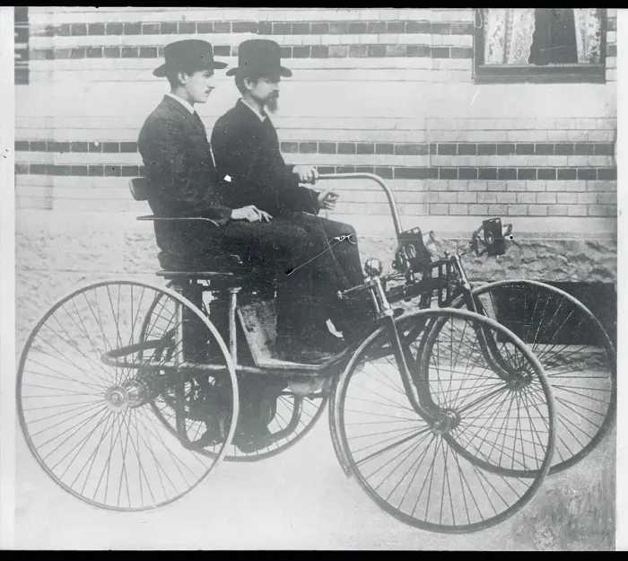 Framed Print : Men in Early Automobile Framed Print : Men in Early Automobile