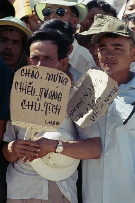 Framed Print : Men At Election Rally, South Vietnam Framed Print : Men At Election Rally, South Vietnam