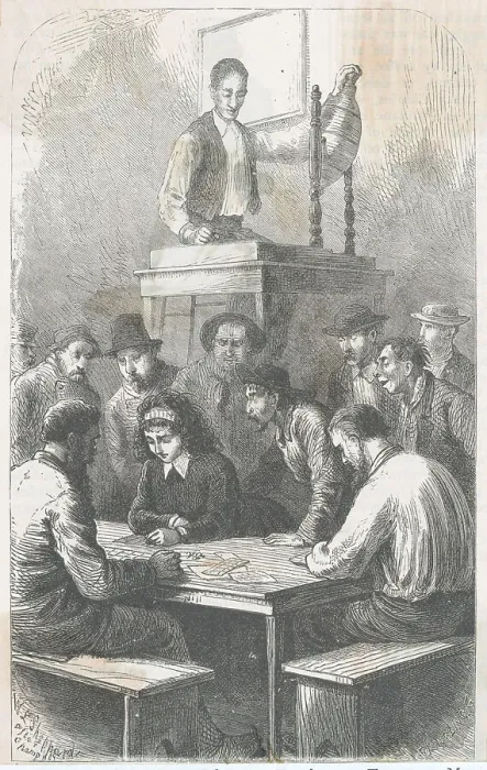 Framed Print : Men Gambling at Tables Framed Print : Men Gambling at Tables