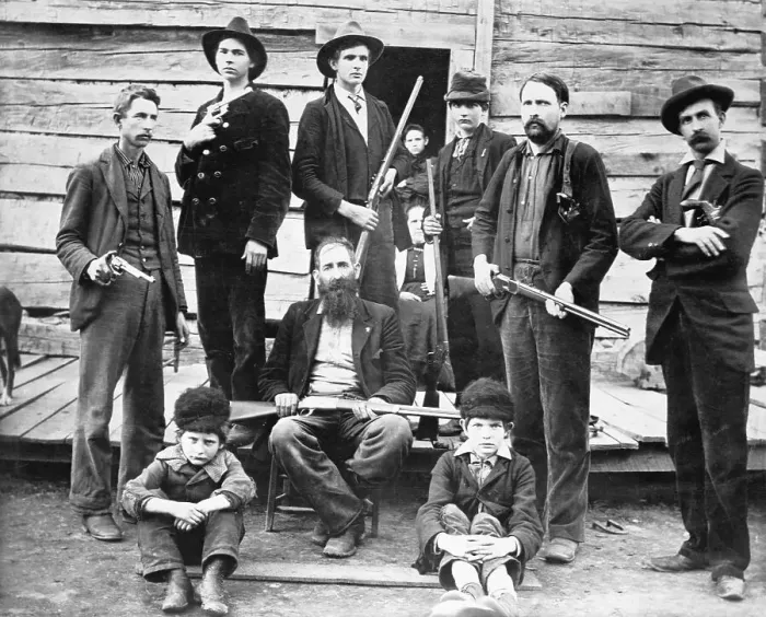 Framed Print : Men of the Hatfield Family Holding Fire Arms Framed Print : Men of the Hatfield Family Holding Fire Arms