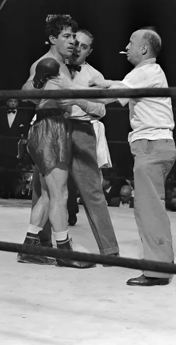 Framed Print : Men Holding Back Rocky Graziano Framed Print : Men Holding Back Rocky Graziano