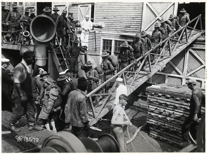 Framed Print : Men Leaving Transport Mercury Framed Print : Men Leaving Transport Mercury