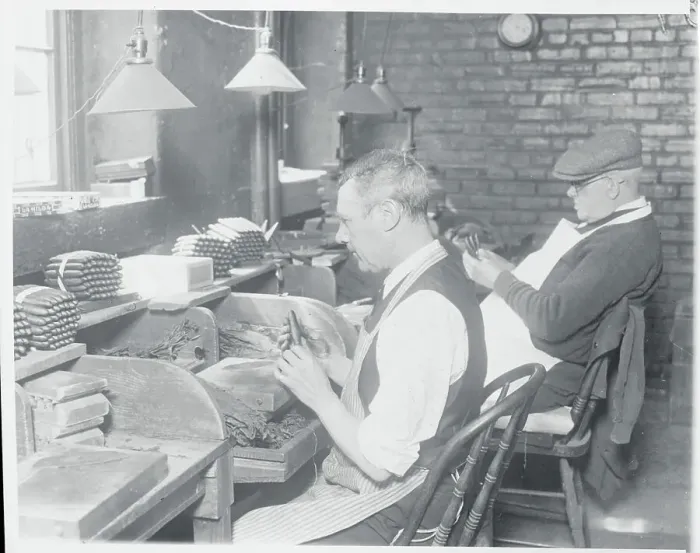 Framed Print : Men Making Hand Made Cigars Framed Print : Men Making Hand Made Cigars