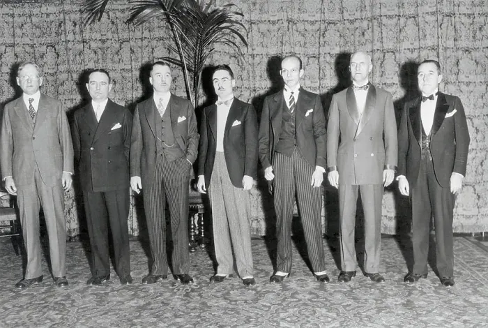 Framed Print : Men Modeling Suits Framed Print : Men Modeling Suits