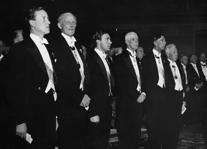 Framed Print : Men at Nobel Ceremonies Framed Print : Men at Nobel Ceremonies