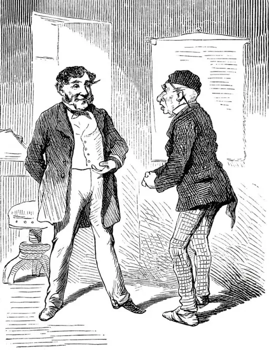 Framed Print : Two men in office having a discussion