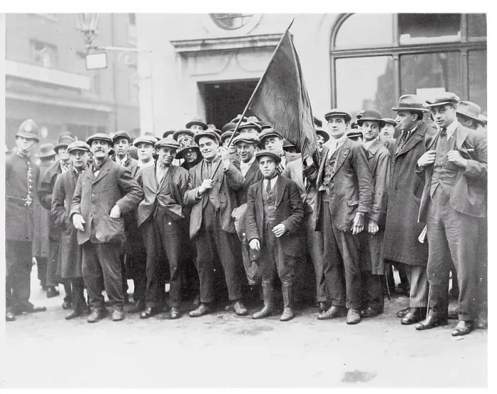 Framed Print : Men Participating in a Protest Framed Print : Men Participating in a Protest