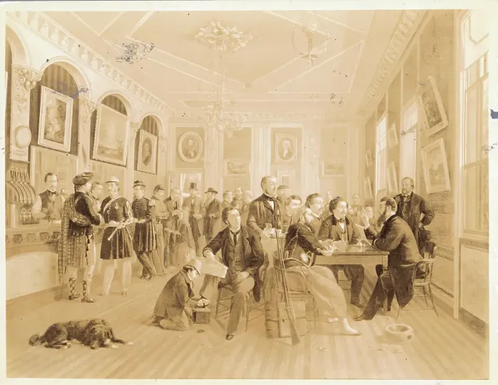 Framed Print : Men Patroning Bar in Washington Framed Print : Men Patroning Bar in Washington