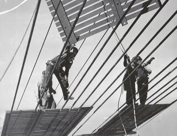 Framed Print : Men Placing Bridge Buckboards Framed Print : Men Placing Bridge Buckboards