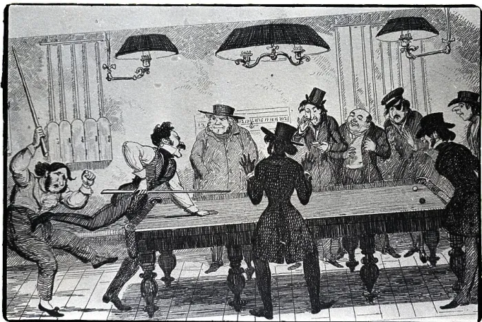 Framed Print : Men Playing Billiards At Table Framed Print : Men Playing Billiards At Table