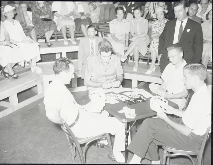Framed Print : Men Playing in Bridge Tournament Framed Print : Men Playing in Bridge Tournament
