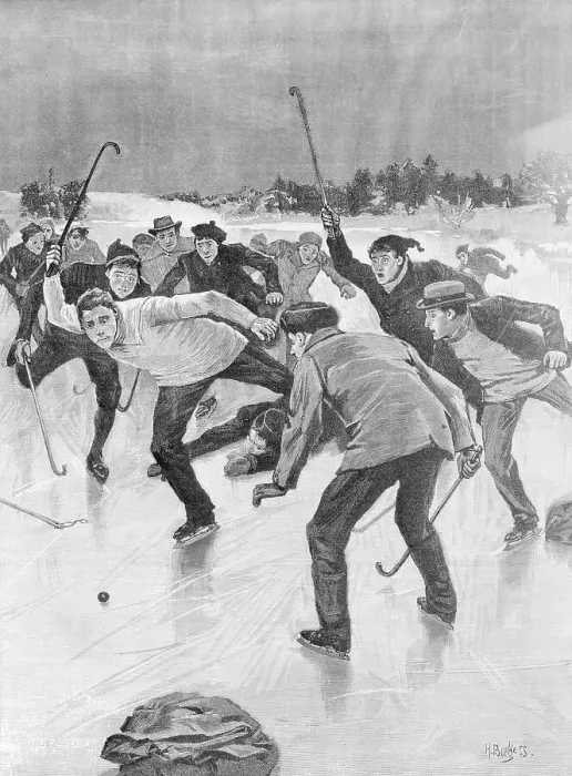 Framed Print : Men Playing Hockey Framed Print : Men Playing Hockey