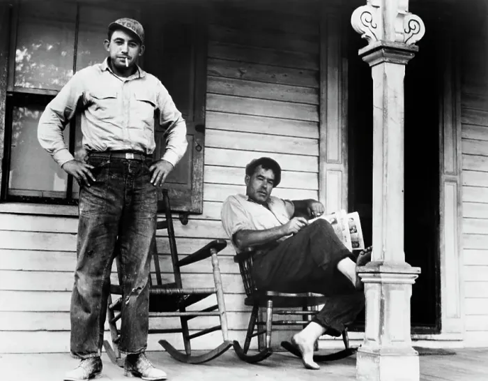 Framed Print : Two Men On Their Porch Framed Print : Two Men On Their Porch