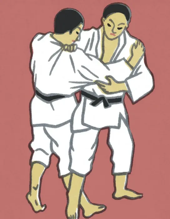 Framed Print : Two Men Practicing Karate Framed Print : Two Men Practicing Karate