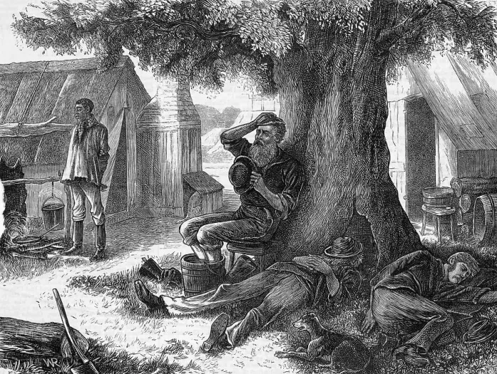 Framed Print : Men Resting Under Tree Framed Print : Men Resting Under Tree