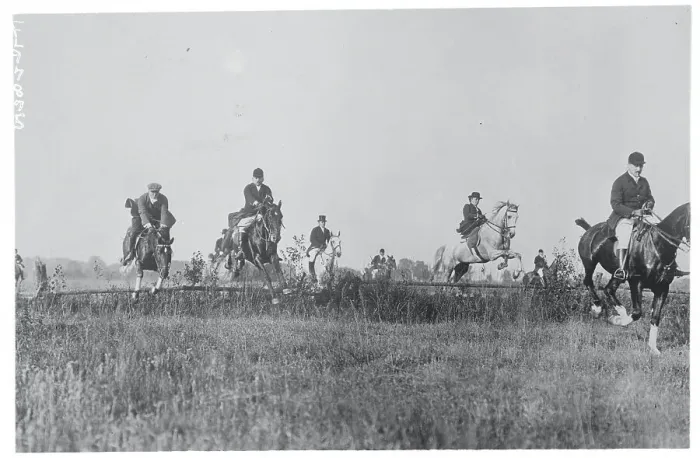 Framed Print : Men Riding Horseback and Jumping Fence on Hunt Framed Print : Men Riding Horseback and Jumping Fence on Hunt