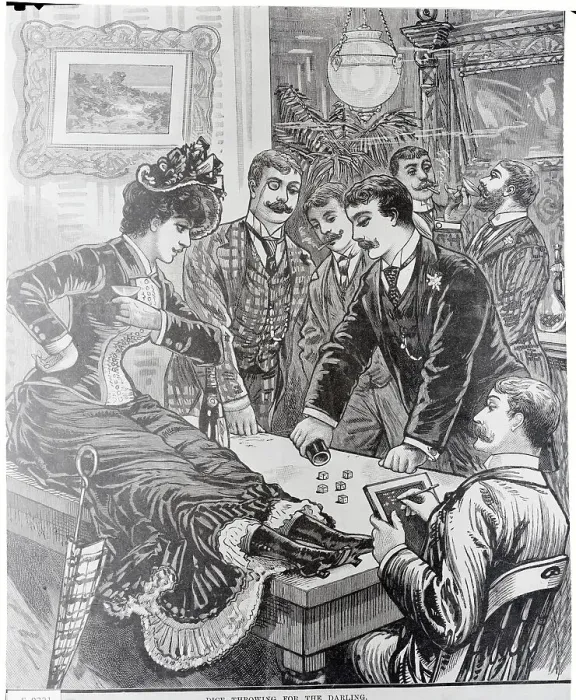Framed Print : Men Rolling Dice