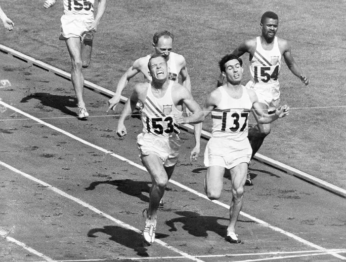 Framed Print : Men Running in Race
