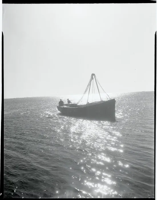 Framed Print : Men Sailing a Boat Framed Print : Men Sailing a Boat