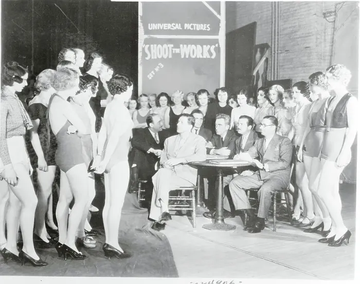 Framed Print : Men Selecting Show Girls Framed Print : Men Selecting Show Girls