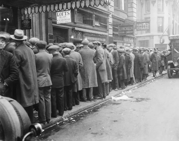 Framed Print : Men Stand On Line On Sidewalk / Nyc Framed Print : Men Stand On Line On Sidewalk / Nyc