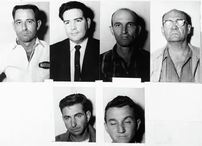 Framed Print : Six Men Suspected In Civil Rights Killing Framed Print : Six Men Suspected In Civil Rights Killing
